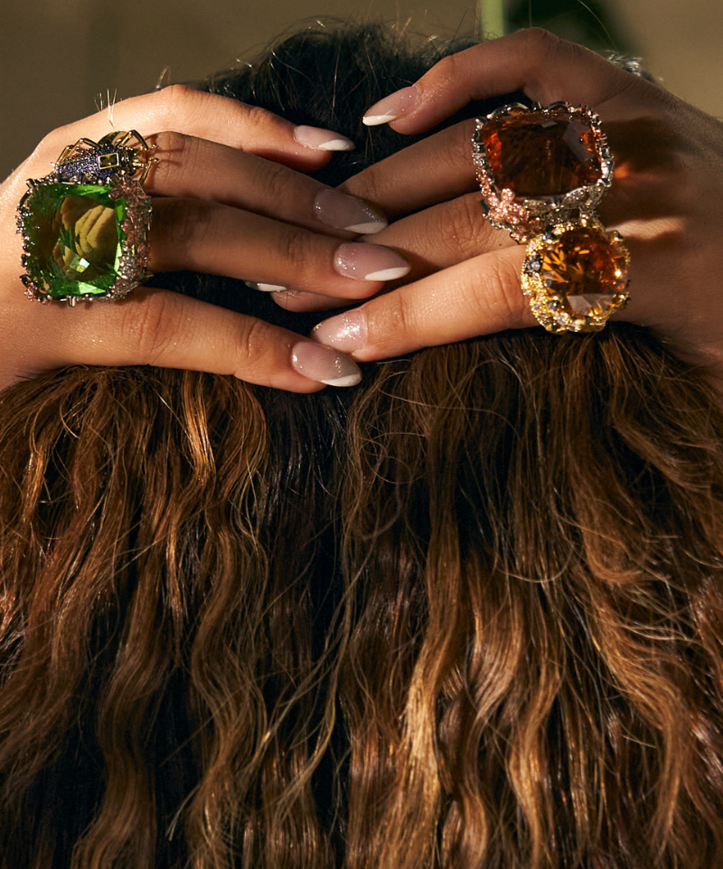 Chrysalis Nur Citrine Cocktail Ring - Bansri Design 