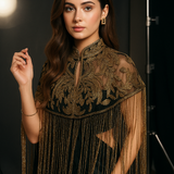 Gleaming Bisou Cape with Tassels