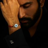Evil Eye Disc Adjustable Cord Bracelet For Men
