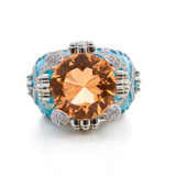 Isabeau Goddess Silver Citrine Cocktail Ring