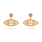 Aztec Evil Eye Studded Statement Earring - Bansri Mehta Design