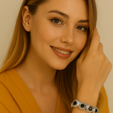 Bedazzle Flexi Bangle Bracelet - Silver