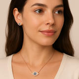 CZ Encrusted Evil Eye Necklace