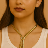 Double Headed Panthera Snakechain Dangler Necklace