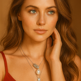 Ele Pearl Drop Necklace