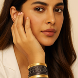 Evil Eye Side Opening Bangle Bracelet