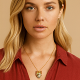 Geox Panther Head Pendant Necklace