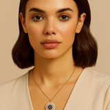 Glam Medallion Evil Eye Necklace