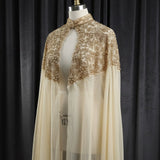 Starlight Cascade Beaded Long Cape