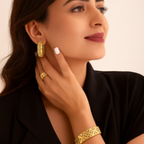 Imana Flexi Mesh Bracelet, Hoop Earrings & Ring Set