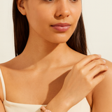 Liberti Ocean Statement Hinged Bracelet - Pink / White