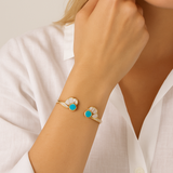 Liberti Ocean Statement Hinged Bracelet - Blue
