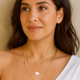 Mini Evil Eye Long Wrap Necklace