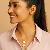 Mother of Pearl Rosegold Initial Necklace