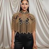 Anastasia Beaded Tassel Cape