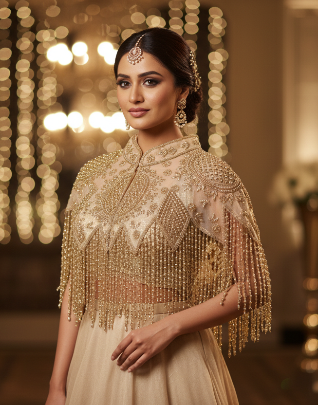 Anastasia Beaded Tassel Cape