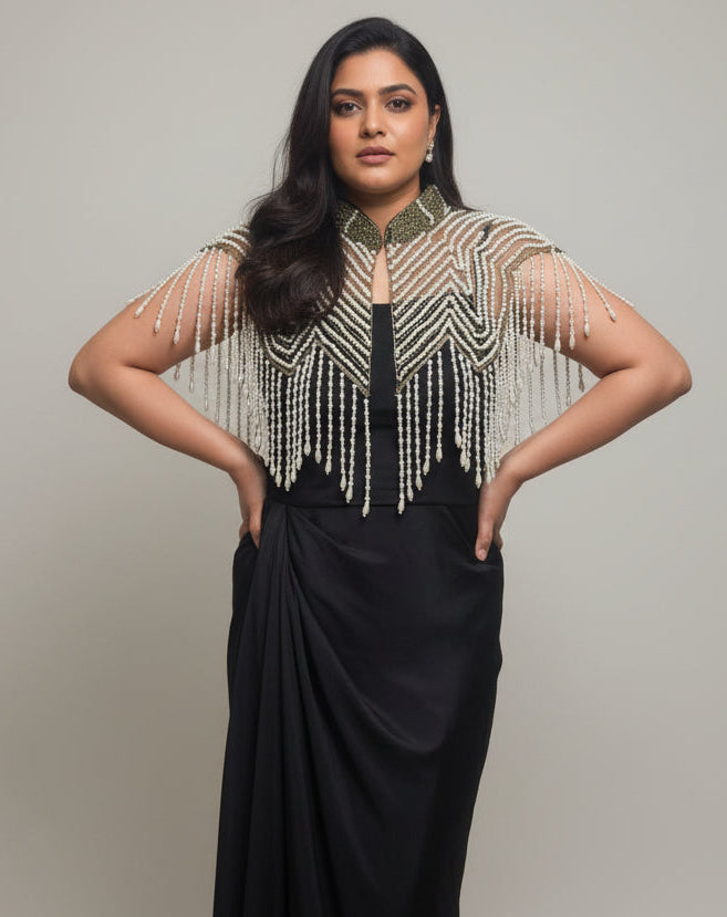 Samara Beaded Tassel Cape