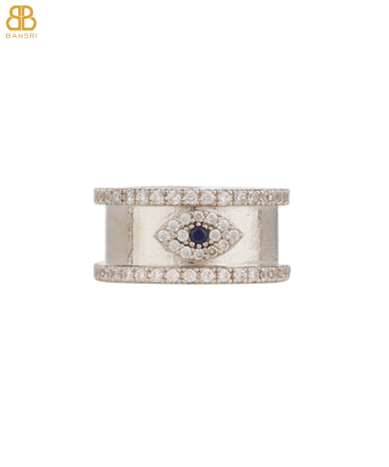 Adjustable Evil Eye Ring Band - Bansri Mehta Design