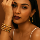 Royalty Gemstone Flexi Bangle Bracelet