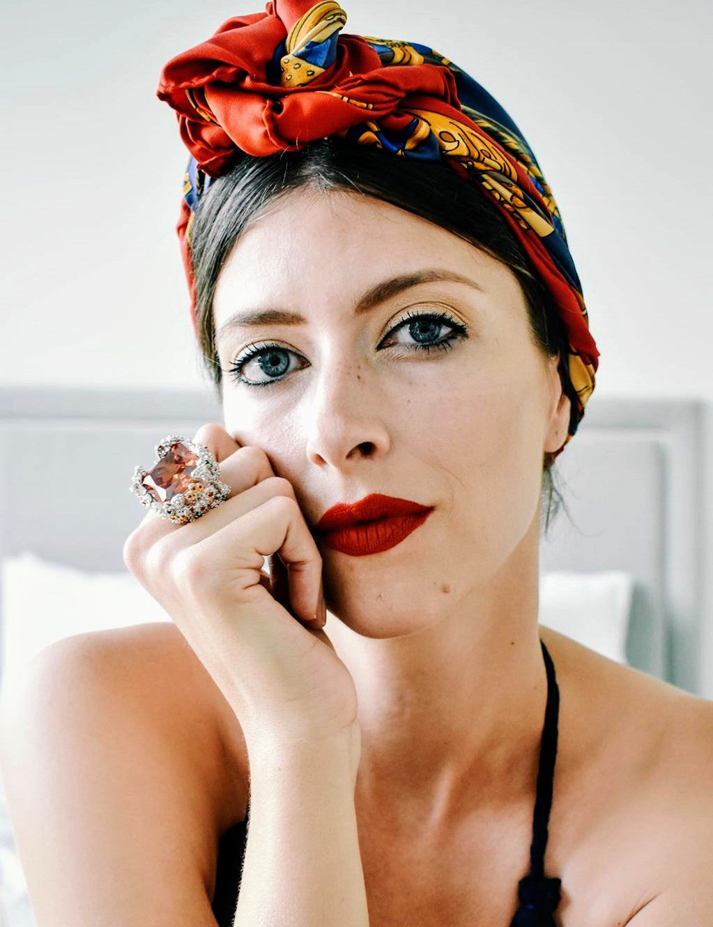 Chrysalis Nur Citrine Cocktail Ring - Bansri Design 
