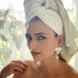 White Elepha Earrings