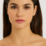 Solitaire Heart Pendant Chain Necklace
