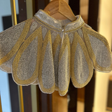 Lotus Petal Foliel Two-Toned Goddess Cape