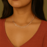 Zigzag V Shaped Collar Chain Necklace