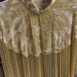 Gleaming Bisou Cape with Tassels - Bansri Mehta Design