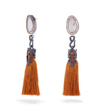 Vintage Vogue Tassel Duster Statement Earrings - Bansri Mehta Design