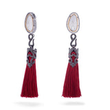 Vintage Vogue Tassel Duster Statement Earrings - Bansri Mehta Design