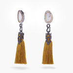 Vintage Vogue Tassel Duster Statement Earrings - Bansri Mehta Design