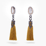 Vintage Vogue Tassel Duster Statement Earrings - Bansri Mehta Design