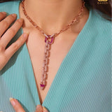 Serefina Crystal Link Necklace - Bansri Mehta Design