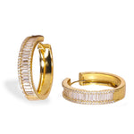 Baguette Medium Hoop Earring - Bansri Mehta Design