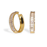 Baguette Medium Hoop Earring - Bansri Mehta Design