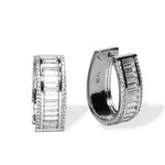Baguette Oval Hoop Earring - Bansri Mehta Design