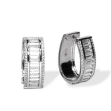 Baguette Oval Hoop Earring - Bansri Mehta Design