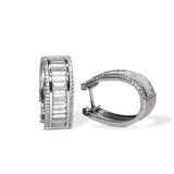 Baguette Oval Hoop Earring - Bansri Mehta Design