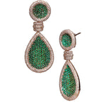Kelly Crystal Encrusted Tear Drop Earrings - Bansri Mehta Design