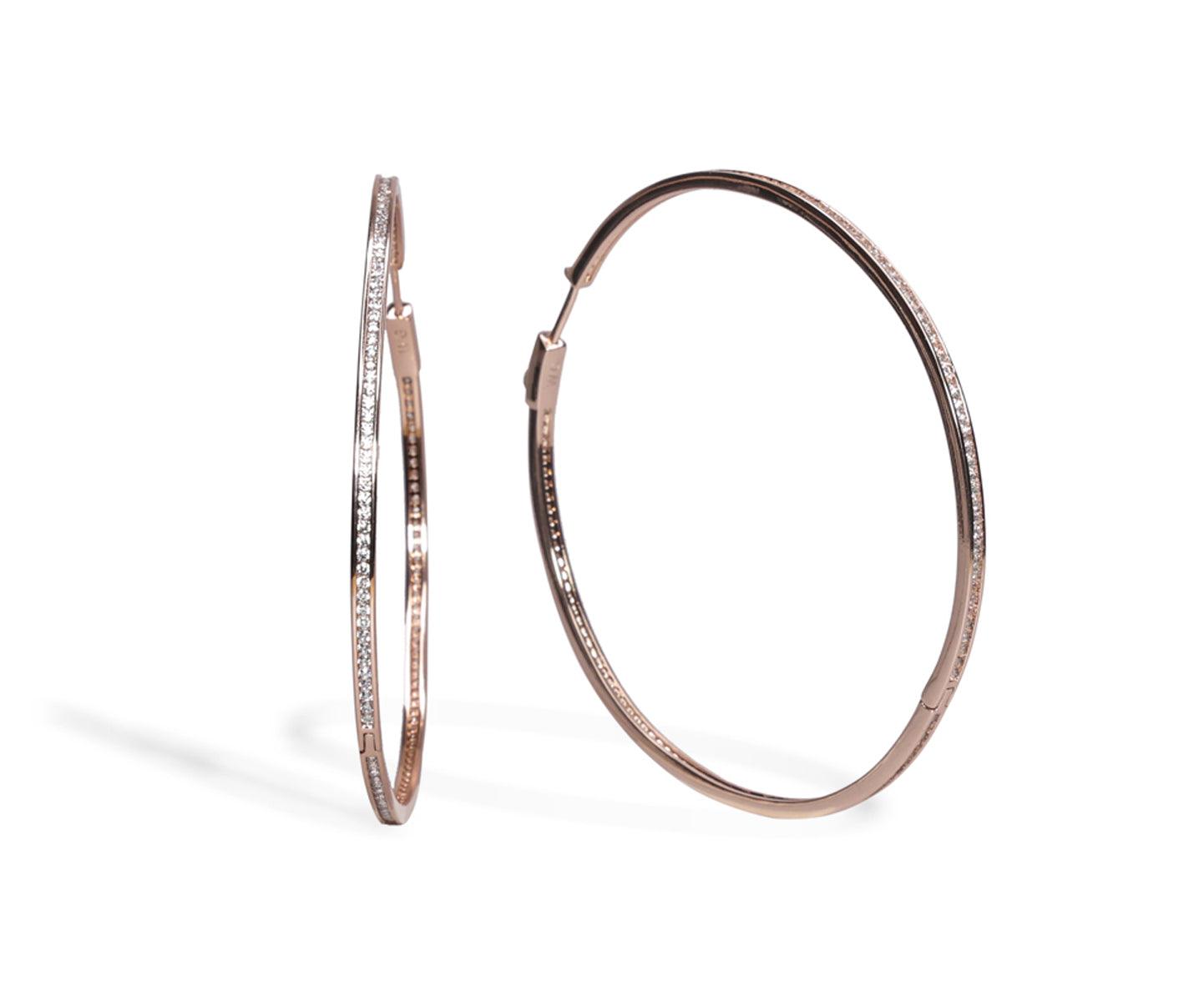 Slim Oversize Hoop Earrings - Bansri Mehta Design