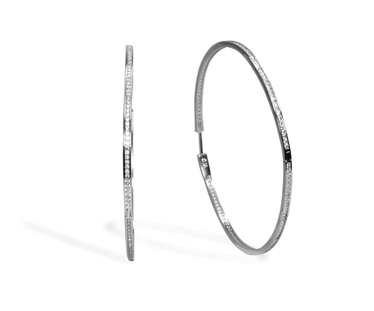 Slim Oversize Hoop Earrings - Bansri Mehta Design