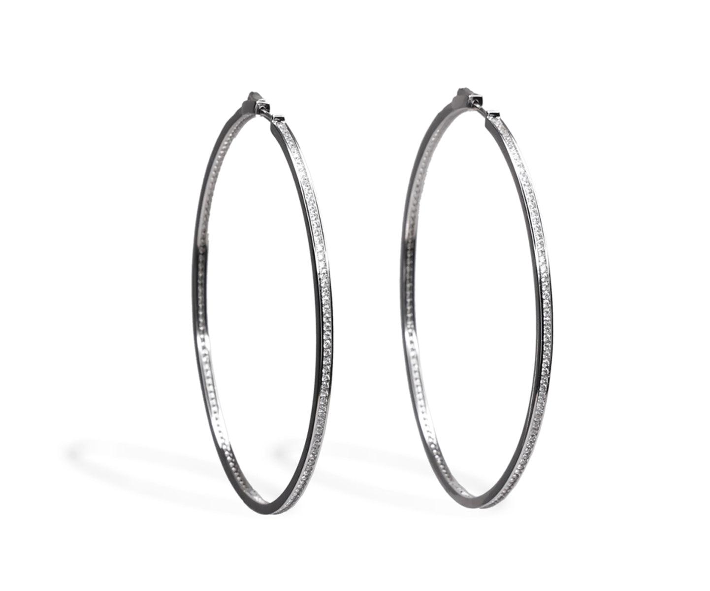 Slim Oversize Hoop Earrings - Bansri Mehta Design