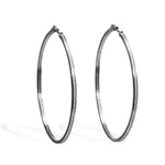 Slim Oversize Hoop Earrings - Bansri Mehta Design