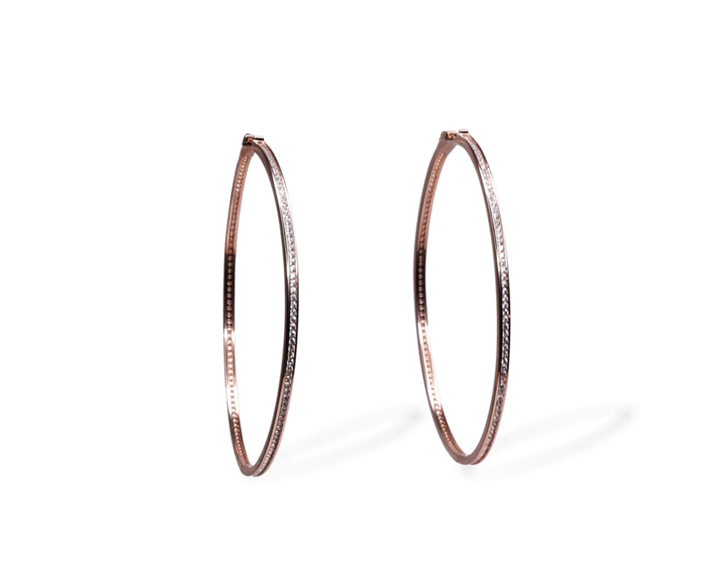 Slim Oversize Hoop Earrings - Bansri Mehta Design