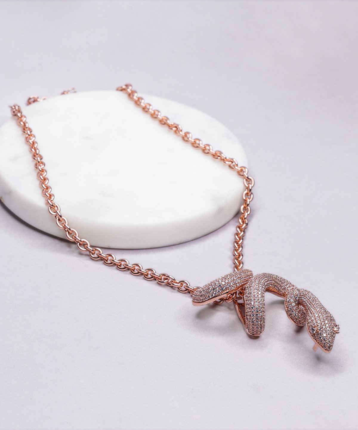 BE CALM SERPENTINE NECKLACE - Bansri Mehta Design