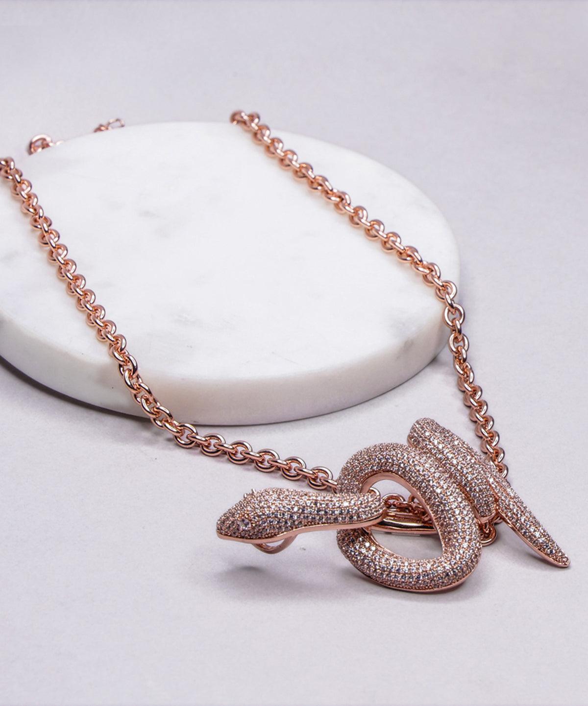 BE CALM SERPENTINE NECKLACE - Bansri Mehta Design