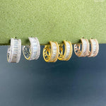 Baguette Mini Hoop Earrings - Bansri Mehta Design