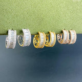 Baguette Mini Hoop Earrings - Bansri Mehta Design