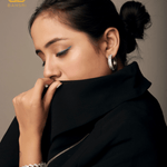 Baguette Medium Hoop Earring - Bansri Mehta Design